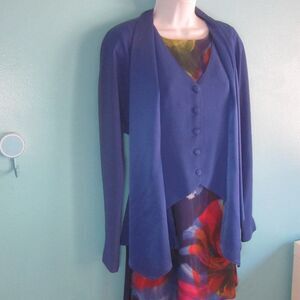 Daymor Couture Womens Vest/Jacket One Piece Top Size 8 Perfect Cond. Vintage 80s